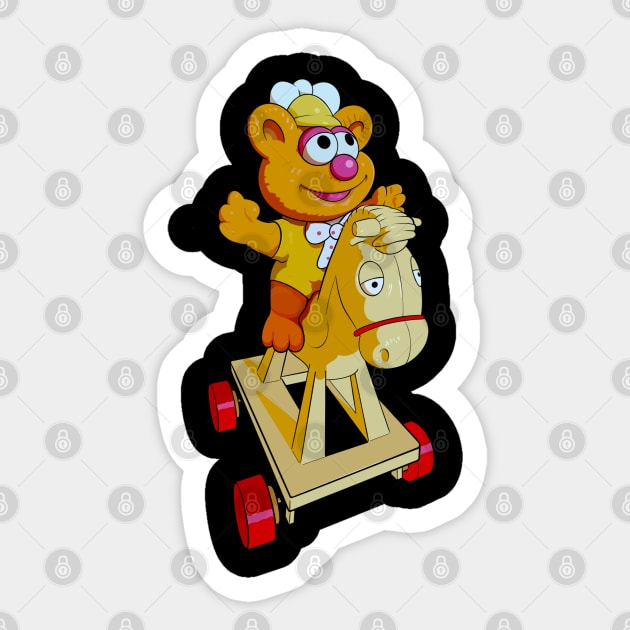 Baby Fozzie 1986 Happy Meal Toy Sticker by Eighties Wild Child